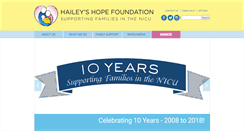 Desktop Screenshot of haileyshopefoundation.org