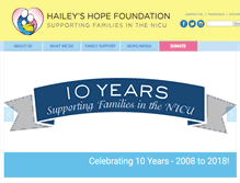 Tablet Screenshot of haileyshopefoundation.org